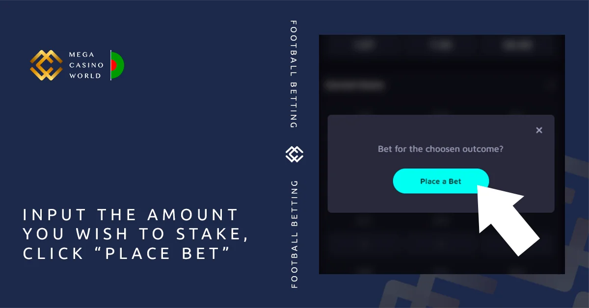 Enter your stake amount for the football bet at MCW