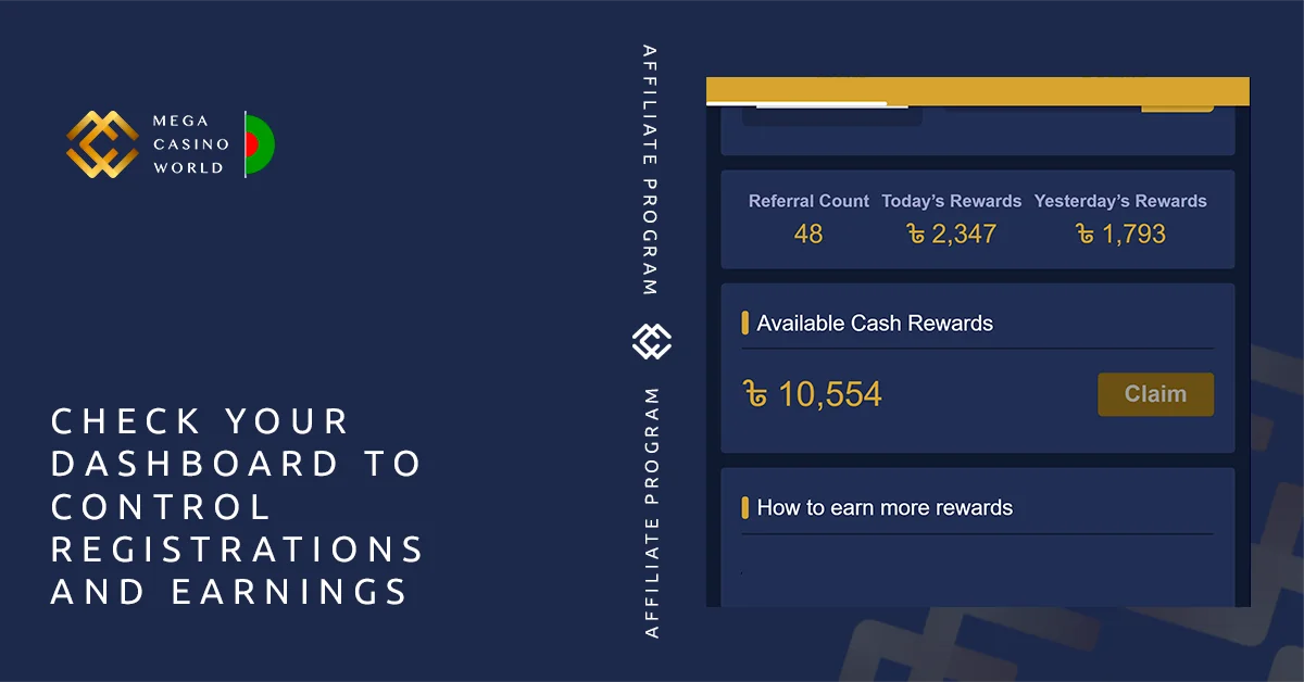Use the MCW partner dashboard to monitor all your affiliate stats