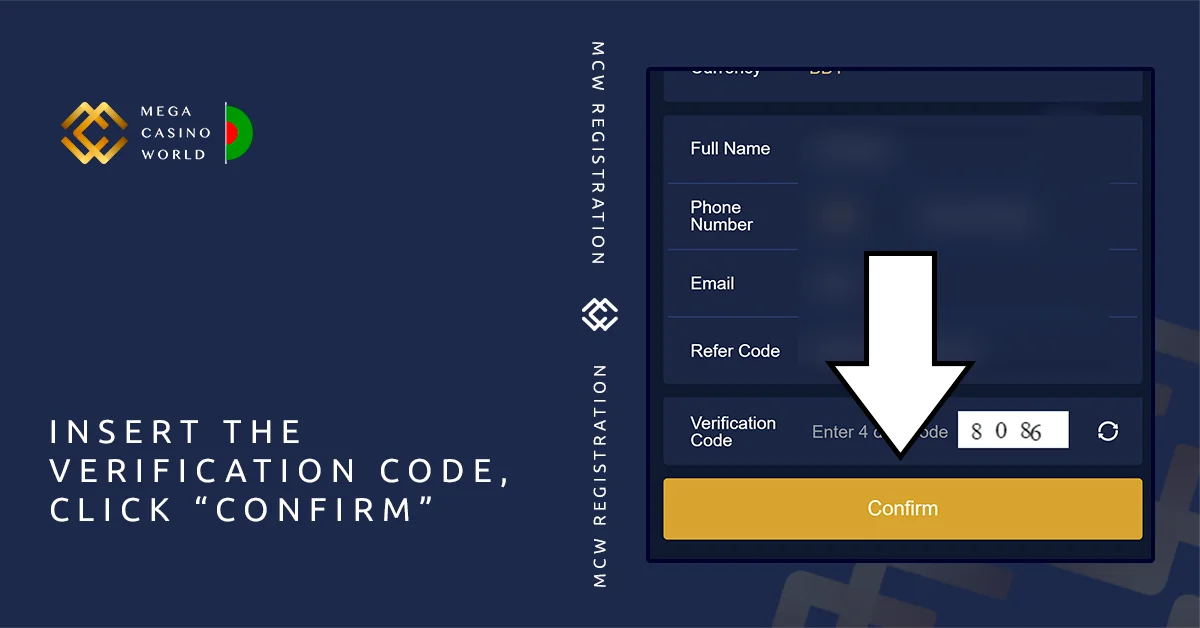 Click \"Confirm\" to finalize your MCW account setup.