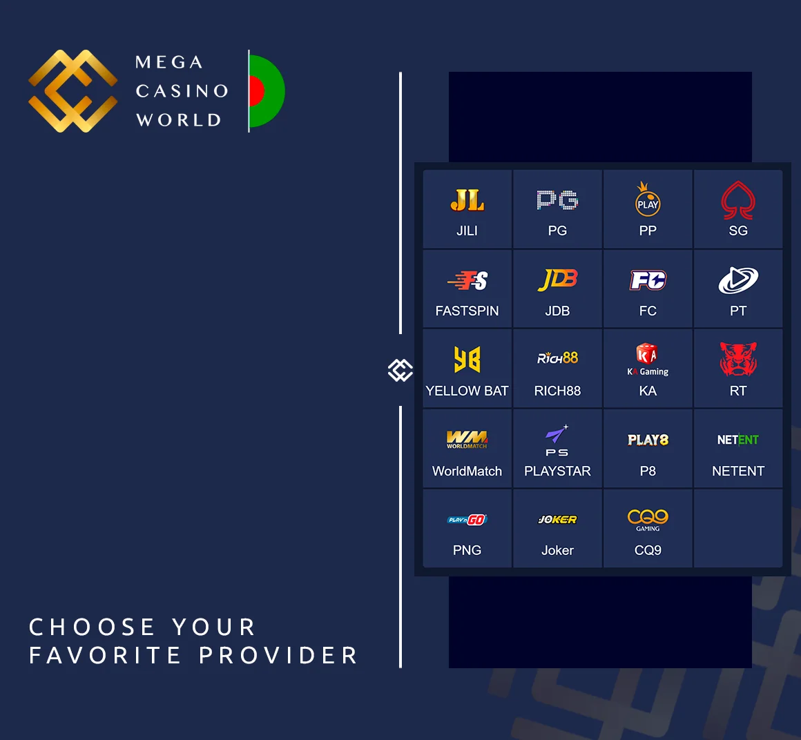 MCW partners exclusively with the world's most reputable and trusted casino software providers