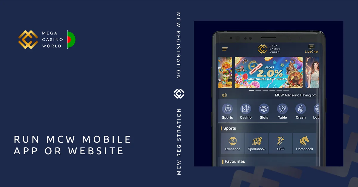 Start the process by opening the MCW mobile application or visiting the mobile version of the site.
