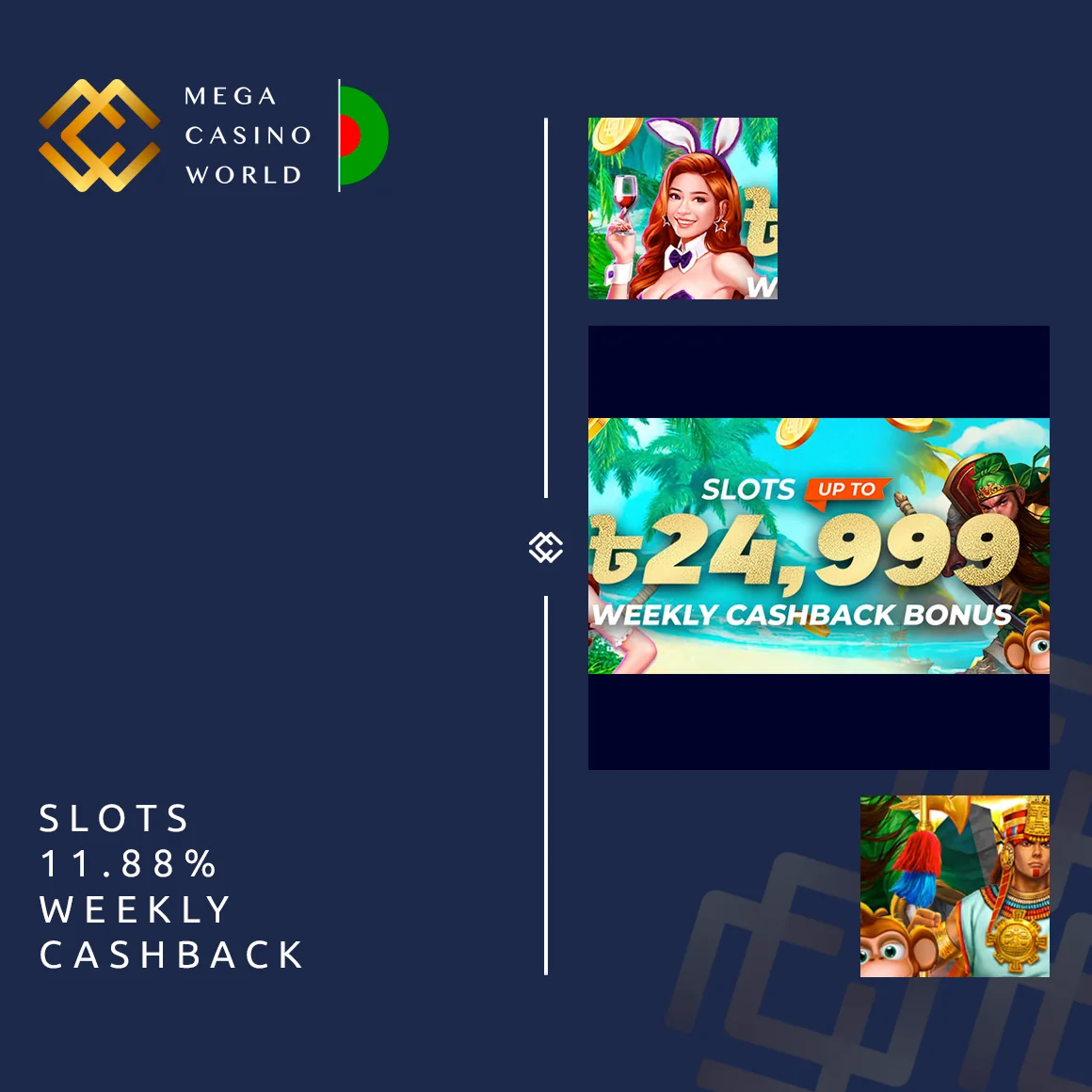Weekly Slots Cashback at MCW Bangladesh