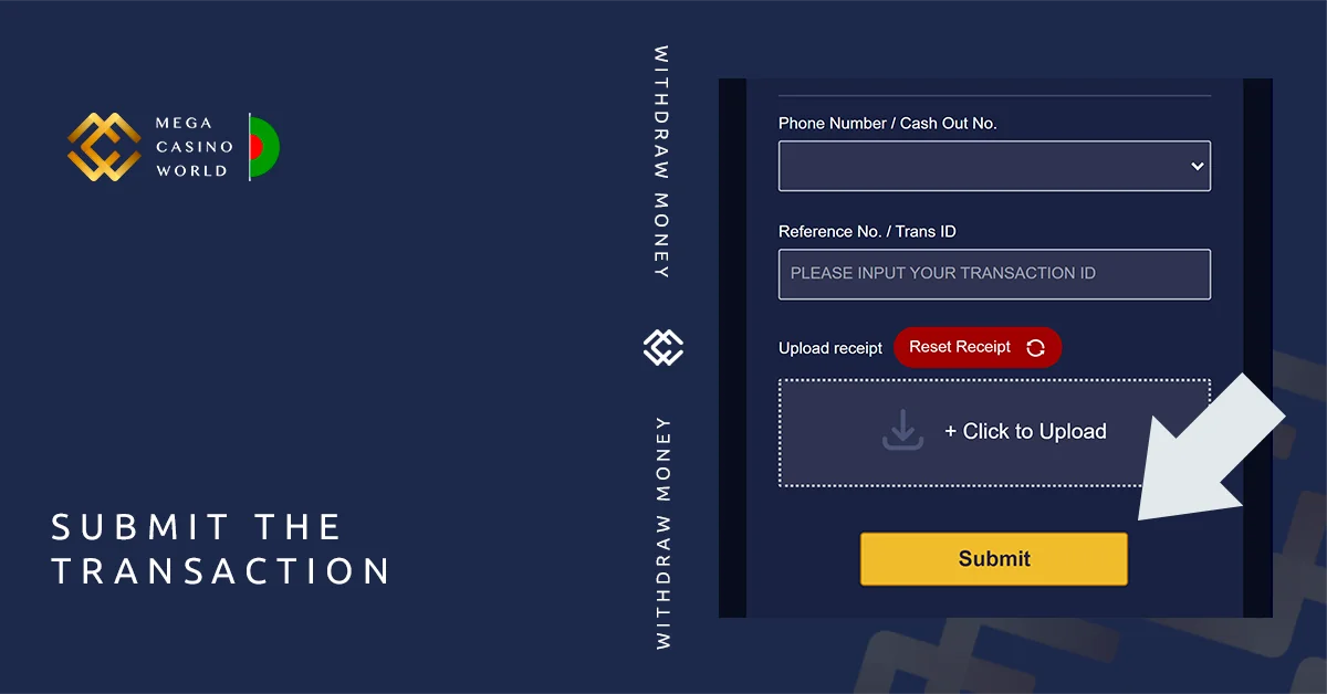 Confirm your transaction to complete the MCW withdrawal process.